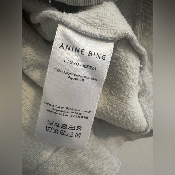 Anine Bing Sport Harvey Sweatshirt in Heather Grey - Picture 4 of 4